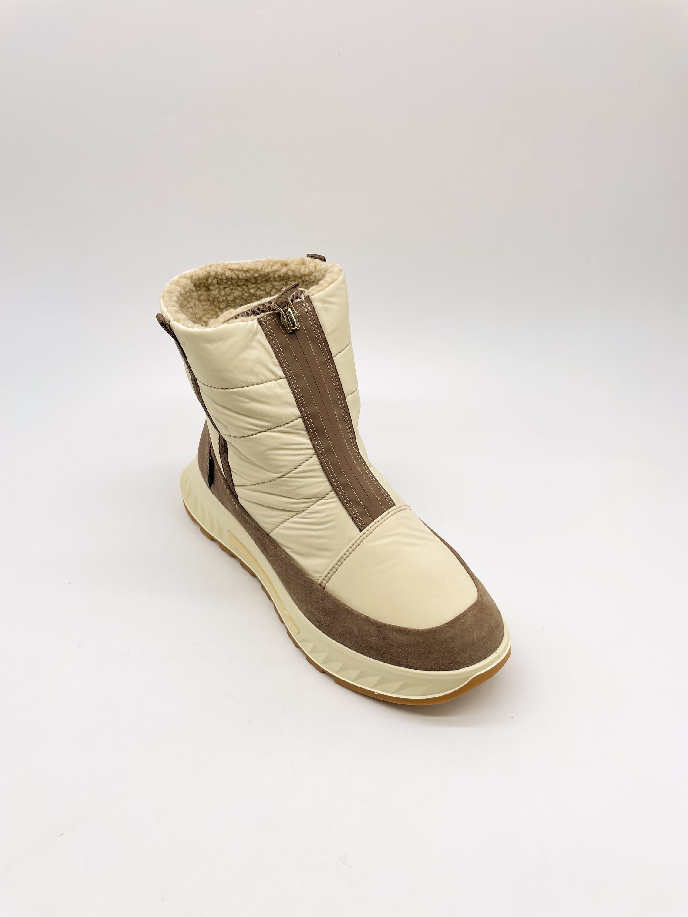 Ботинки жен. "ara" 12-26409-05 (беж.,корич.,текстиль/иск.кожа/н.шерсть)