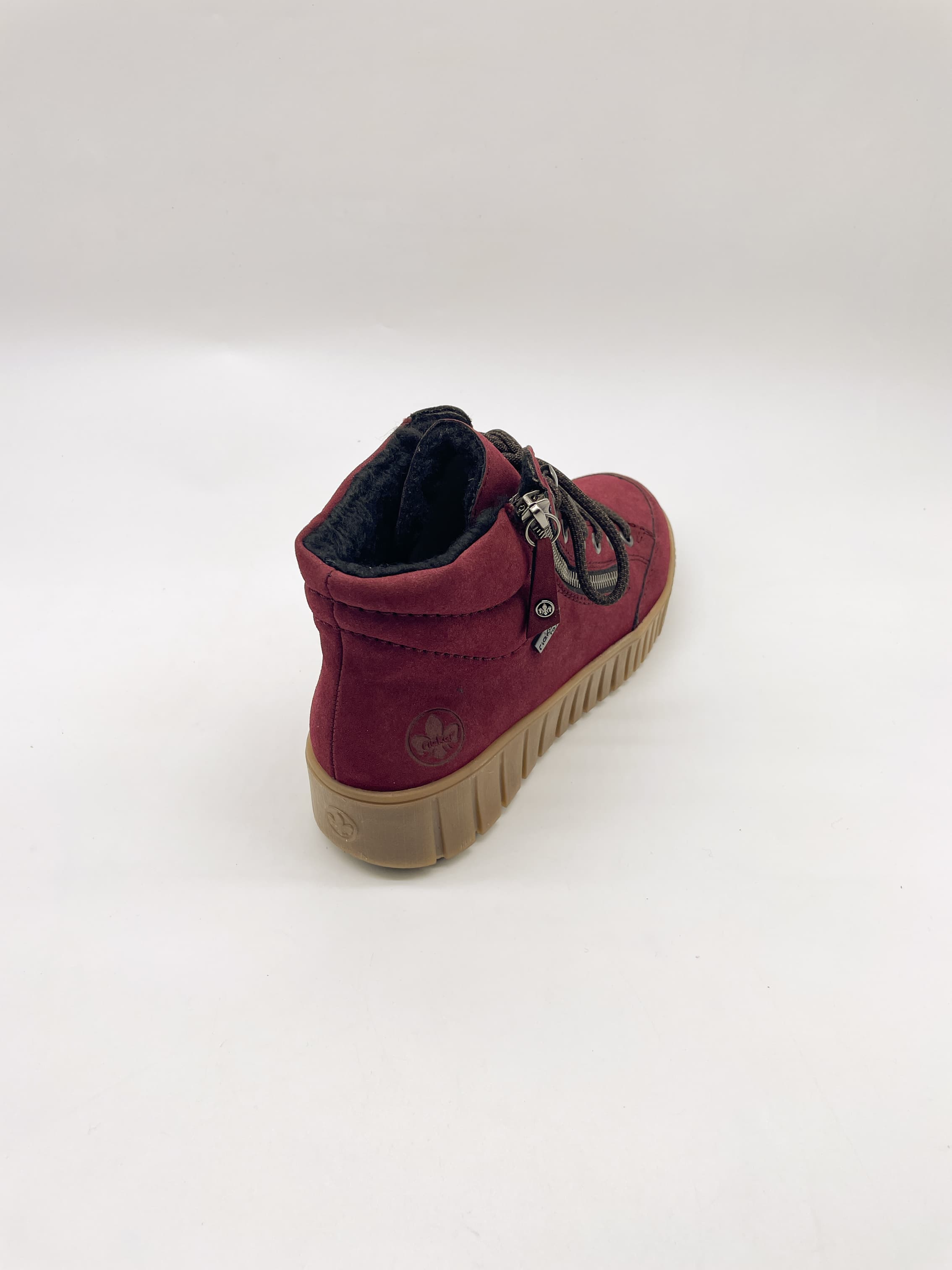 Ботинки жен. "Rieker" Y6104-35 (красный,иск.кожа,шерсть)