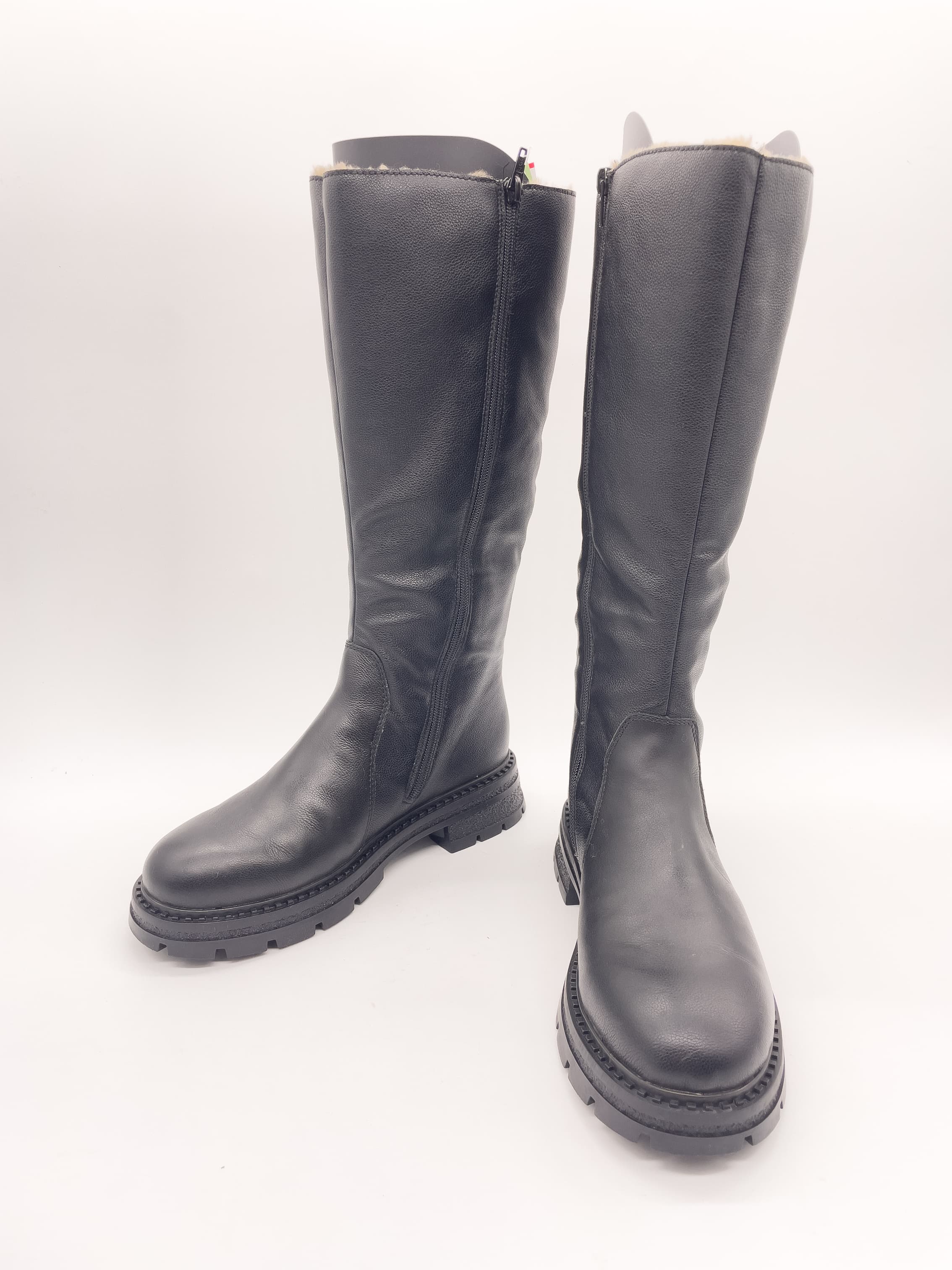 Сапоги жен. "Rieker" Z9856-00 (черный,иск.кожа/кожа,н/мех)